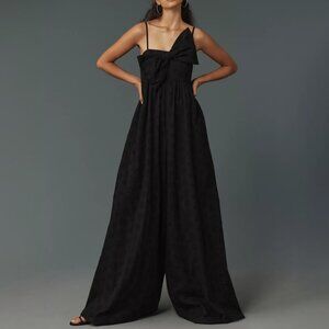 Anthropologie Hutch Eyelet Bow Jumpsuit